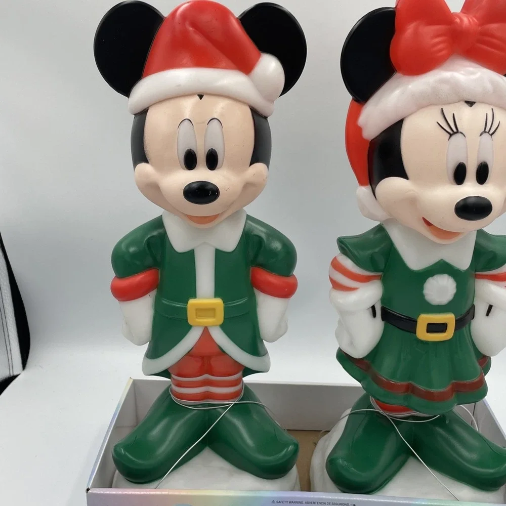 Disney Mickey Minnie Mouse Lighted Christmas Blow Mold 14